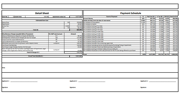 VKG Beverly Hills Project Andheri east Costing Plan
